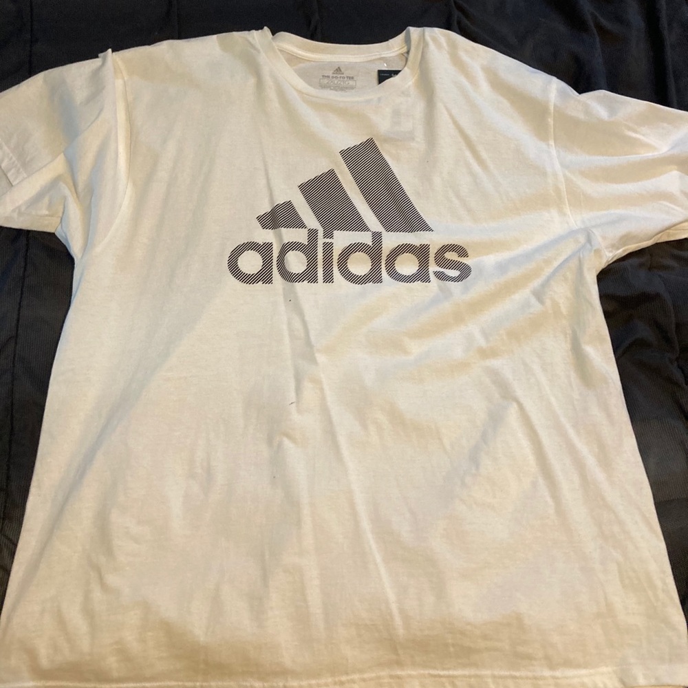 Men’s white Adidas shirt
